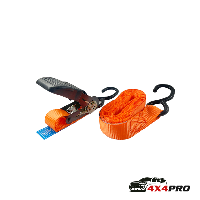 Ratchet Tie Down 0.8T x 25MM x 6M Orange